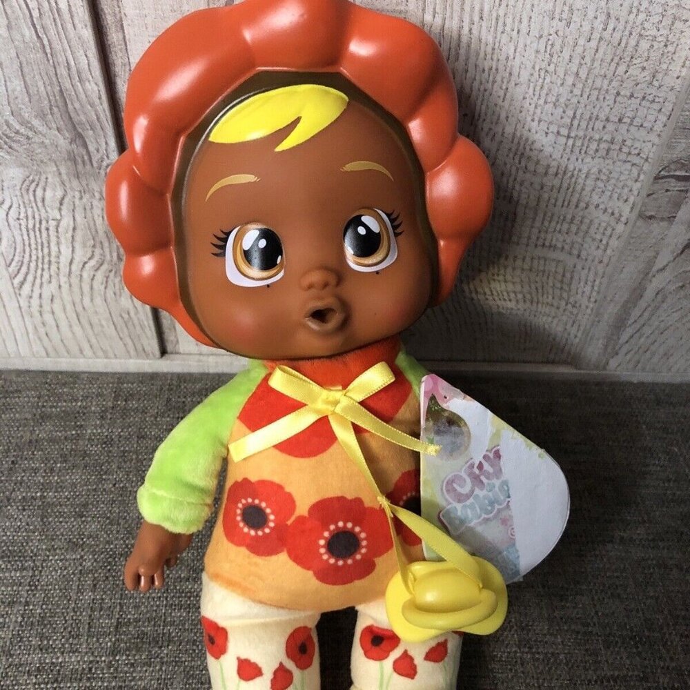 Cry Babies Tiny Cuddles Happy Flower Ava 10" Doll Poppy Flower Themed Pajamas